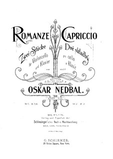 Zwei Stücke für Cello und Klavier, Op.12: Nr.1 Romanze –  Solo Stimme by Oskar Nedbal