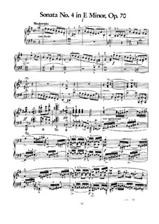 Sonate für Klavier Nr.4 in e-Moll, J. 287 Op.70: Für einen Interpreten by Carl Maria von Weber