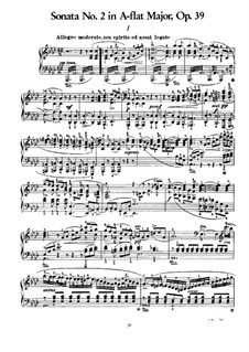 Sonate für Klavier Nr.2 in As-Dur, J.199 Op.39: Für einen Interpreten by Carl Maria von Weber