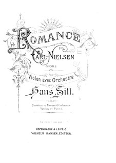 Fantasiestücke für Oboe und Klavier, FS 8 Op.2: Nr.1 Romanze. Version für Violine und Klavier by Carl Nielsen