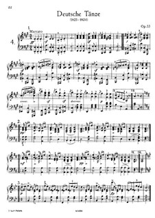 Sechzehn deutsche Tänze und zwei Ecossaises, D.783 Op.33: Vollsammlung by Franz Schubert