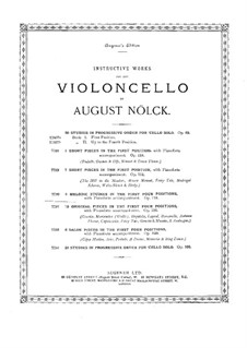 Fünf melodische Etüden, Op.113: Partitur by August Nölck