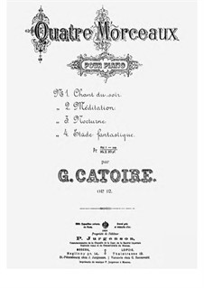 Vier Stücke für Klavier, Op.12: No.4 Etude fantastique by Georgy Catoire