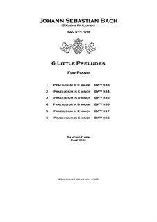 Complete set, BWV 933-938: Für Klavier by Johann Sebastian Bach