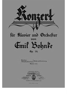 Piano Concerto in D minor, Op.14: Piano Concerto in D minor by Emil Bohnke