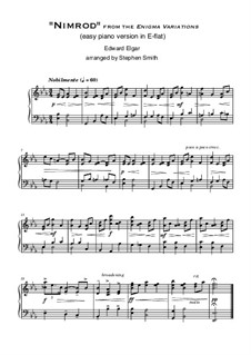 Variation Nr.9 'Nimrod': Für Klavier, leicht by Edward Elgar