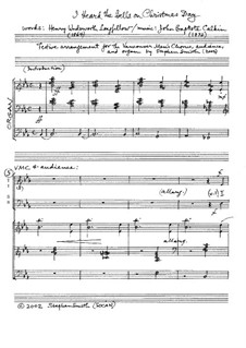 I Heard the Bells on Christmas Day: For mixed choir and organ by John Baptiste Calkin
