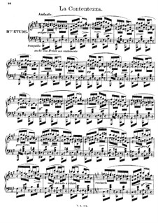 Zwölf Romanzen in Etüdenform für Klavier, Op.8: No.11 La Contentezza by Joachim Raff