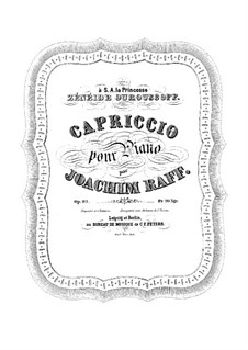 Capriccio für Klavier, Op.92: Capriccio für Klavier by Joachim Raff