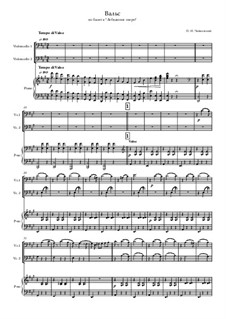 Nr.5 Pas de deux: For two cellos and piano by Pjotr Tschaikowski