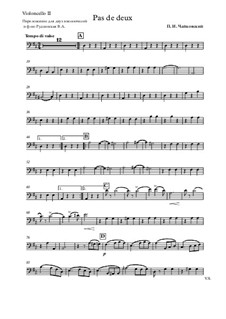 Nr.5 Pas de deux: For two cellos and piano – cello II part by Pjotr Tschaikowski