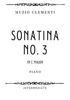 Sonatine Nr.3: For intermediate piano by Muzio Clementi