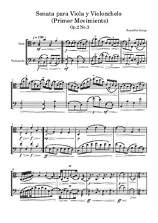 Sonata para viola y violonchelo, Op.2 No.3 von B.t. Martínez auf MusicaNeo