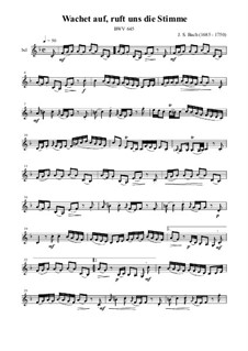 Choralvorspiele II (Schübler Chorales): Wachet auf, ruft uns die Stimme, für Bassklarinette, BWV 645 by Johann Sebastian Bach