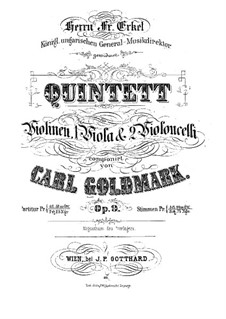 Streichquintett in a-Moll, Op.9: Vollpartitur by Karl Goldmark