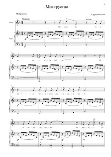Songs and Romances (Book I), Nos.24-50: No.36 I'm Sad by Alexander Sergeyevich Dargomyschski