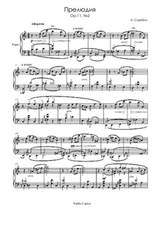 Vierundzwanzig Präludien, Op.11: Präludium Nr.2 by Alexander Skrjabin