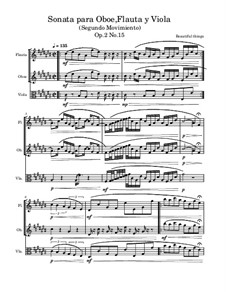 Sonata para Oboe, Flauta y Viola, Op.2 No.15: Segundo Movimiento by Beautiful things Martínez