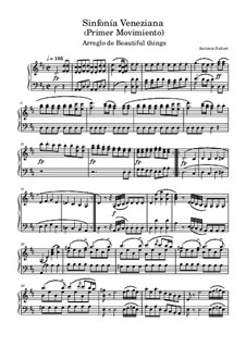 Sinfonia 'Veneziana': Primer movimiento, for piano by Antonio Salieri