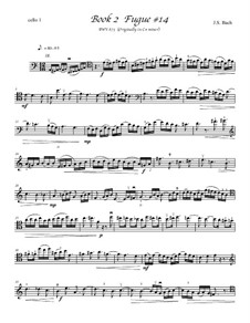 Präludium und Fuge Nr.4 in cis-Moll, BWV 873: Fugue, for three cellos by Johann Sebastian Bach