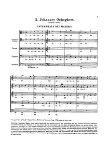 Intemerata Dei mater: Intemerata Dei mater by Johannes Ockeghem