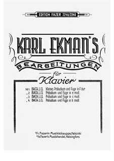 Präludium und Fuge Nr.14 in h-Moll, BWV 544: Für Klavier by Johann Sebastian Bach