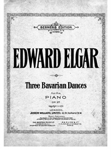 Drei bayerischen Tänze, Op.27: Vollsammlung by Edward Elgar