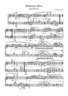 Nocturno No.3, Op.2 No.21: Nocturno No.3 by Beautiful things Martínez
