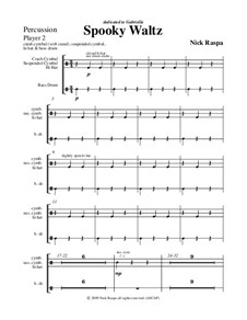 Nr.1 Spooky Walzer: Percussion Player 2 part by Nick Raspa