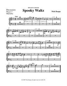 Nr.1 Spooky Walzer: Percussion Player 3 part by Nick Raspa