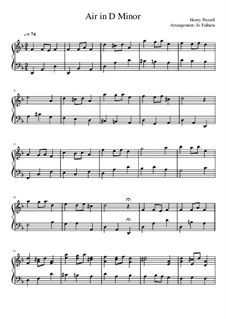 Air in D Minor: Für Klavier by Henry Purcell