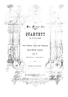 Streichquartett Nr.4 in a-Moll, Op.137: Stimmen by Joachim Raff