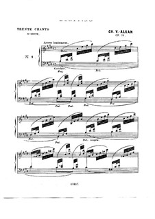 Cinquième recueil de chants, Op.70: Für Klavier by Charles-Valentin Alkan