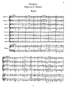 Messe Nr.2 in e-Moll, WAB 27: Für Chor und Klavier by Anton Bruckner