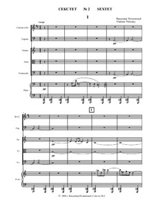 Секстет No.2 для кларнета, фагота, скрипки, альта, виолончели и фортепиано в 5 частях: Часть 1 by Vladimir Polionny