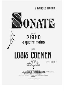 Sonate pour Piano à quatre Mains: Sonate pour Piano à quatre Mains by Louis Coenen