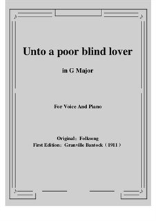 Unto a poor blind lover: Unto a poor blind lover by folklore