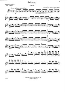 Stücke für Cello und Klavier, Op.12: Nr.2 Sсherzo in D-Dur – Solo Stimme by Daniel Van Goens