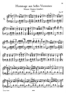 Sechzehn Ländler und zwei Ecossaises, D.734 Op.67: Vollsammlung by Franz Schubert