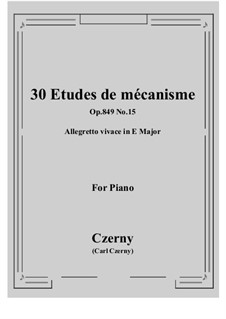 Nos.11-20: No.15 Allegretto vivace in E Major by Carl Czerny