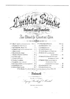 Quintett für Klarinette und Streicher in A-Dur, K.581: Teil II. Bearbeitung für Cello und Klavier – Cellostimme by Wolfgang Amadeus Mozart