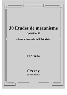 Nos.11-20: No.19 Allegro scherzando in B flat Major by Carl Czerny