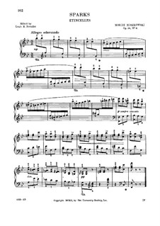 Acht Charakterstücke, Op.36: No.6 Etincelles by Moritz Moszkowski