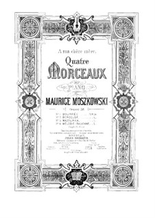 Vier Stücke für Klavier, Op.38: No.2 Berceuse by Moritz Moszkowski