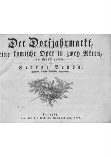 Der Jahrmarkt (Klavierauszug): Bearbeitung für Stimme und Klavier by Georg Benda