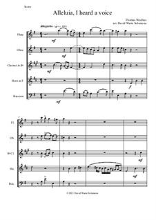 Alleluia, I heard a voice: For wind quintet by Thomas Weelkes