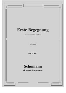 Spanisches Liederspiel, Op.74: No.1 Erste Begegnung (b minor) by Robert Schumann