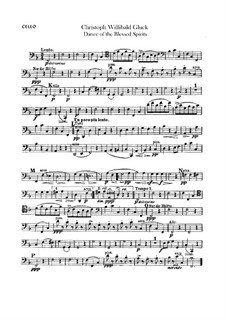 Reigen der seligen Geister: Cellostimme by Christoph Willibald Gluck