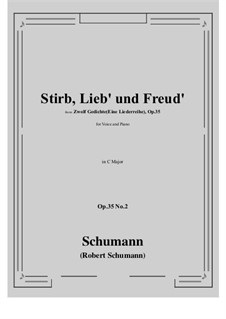 Nr.2 Stirb, Lieb' und Freud': C-Dur by Robert Schumann