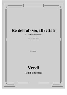 Ein Maskenball: Re dell'abisso, affrettati (c minor) by Giuseppe Verdi